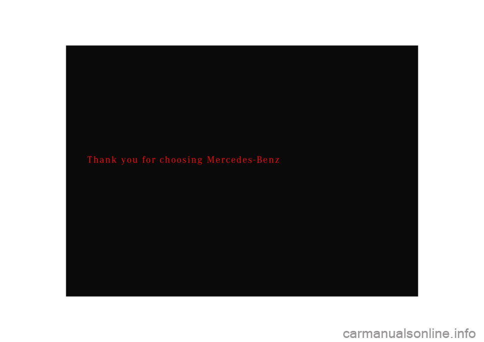 MERCEDES-BENZ SLR CLASS 2005 Owners Manual Thank you for choosing Mercedes-Benz MERCEDES-BENZ SLR CLASS 2005 Owners Manual Thank you for choosing Mercedes-Benz
