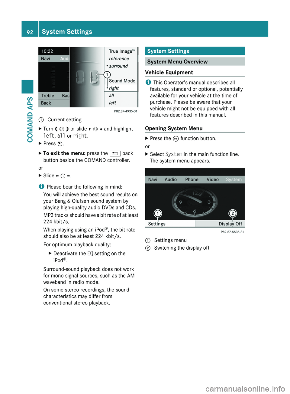 MERCEDES-BENZ SLS AMG 2011  Owners Manual \000F Current settingXTurn \000