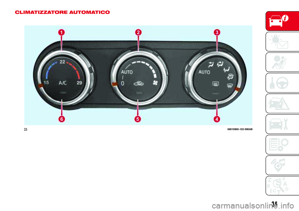 Abarth 124 Spider 2016 Libretto Uso Manutenzione (in Italian) CLIMATIZZATORE AUTOMATICO
2506010900-122-990AB
35 Abarth 124 Spider 2016 Libretto Uso Manutenzione (in Italian) CLIMATIZZATORE AUTOMATICO
2506010900-122-990AB
35