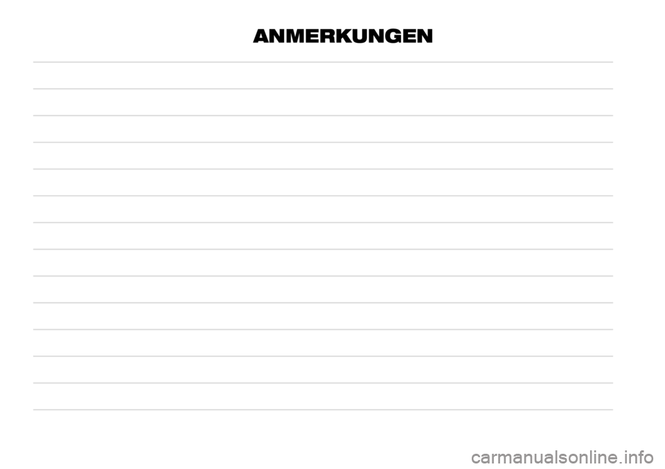 Abarth 124 Spider 2017 Betriebsanleitung (in German) ANMERKUNGEN Abarth 124 Spider 2017 Betriebsanleitung (in German) ANMERKUNGEN