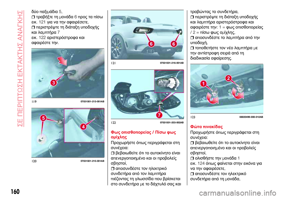 Abarth 124 Spider 2017 ΒΙΒΛΙΟ ΧΡΗΣΗΣ ΚΑΙ ΣΥΝΤΗΡΗΣΗΣ (in Greek) δύοπαξιμάδια5,
τραβήξτε τημονάδα6προς ταπίσω
εικ. 121για να την αφαιρέσετε,
περιστρέψτε τη διάταξη υποδοχής
κα Abarth 124 Spider 2017 ΒΙΒΛΙΟ ΧΡΗΣΗΣ ΚΑΙ ΣΥΝΤΗΡΗΣΗΣ (in Greek) δύοπαξιμάδια5,
τραβήξτε τημονάδα6προς ταπίσω
εικ. 121για να την αφαιρέσετε,
περιστρέψτε τη διάταξη υποδοχής
κα