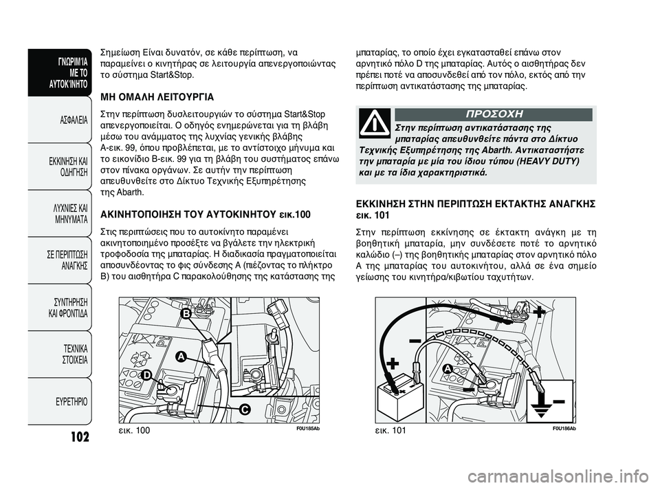 Abarth Punto 2012 ΒΙΒΛΙΟ ΧΡΗΣΗΣ ΚΑΙ ΣΥΝΤΗΡΗΣΗΣ (in Greek) 102
ΓΝΩΡΙΜGbΑ ΜΕ ΤGF
ΑΥΤGFΚGbΝΗΤGF
ΑΣΦΑΛΕΙΑ
ΕLbLbΙΝΗΣΗ LbΑΙ ΟLfΗΓΗΣΗ
ΛΥΧΝΙΕΣ LbΑΙ ΜΗΝΥΜΑΤΑ
ΣΕ ΠΕΡΙΠΤΩ
ΣΗ
ΑΝΑΓLbΗΣ
ΣΥΝΤΗΡ Abarth Punto 2012 ΒΙΒΛΙΟ ΧΡΗΣΗΣ ΚΑΙ ΣΥΝΤΗΡΗΣΗΣ (in Greek) 102
ΓΝΩΡΙΜGbΑ ΜΕ ΤGF
ΑΥΤGFΚGbΝΗΤGF
ΑΣΦΑΛΕΙΑ
ΕLbLbΙΝΗΣΗ LbΑΙ ΟLfΗΓΗΣΗ
ΛΥΧΝΙΕΣ LbΑΙ ΜΗΝΥΜΑΤΑ
ΣΕ ΠΕΡΙΠΤΩ
ΣΗ
ΑΝΑΓLbΗΣ
ΣΥΝΤΗΡ