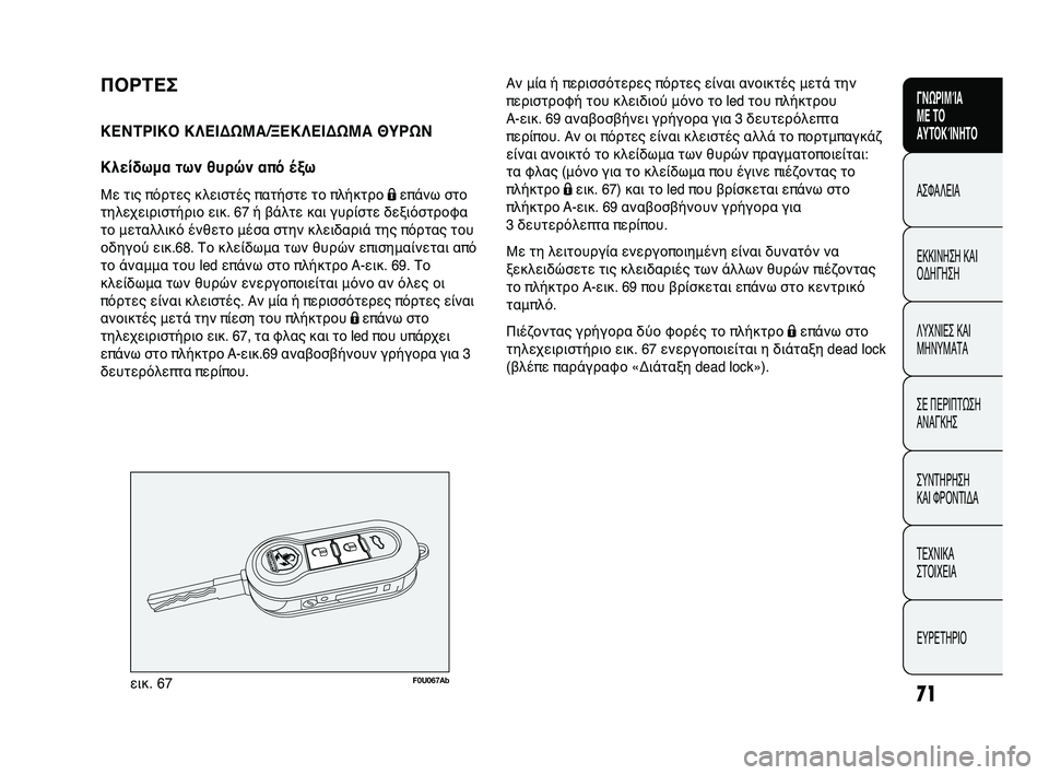 Abarth Punto 2012 ΒΙΒΛΙΟ ΧΡΗΣΗΣ ΚΑΙ ΣΥΝΤΗΡΗΣΗΣ (in Greek) 71
ΓΝΩΡΙΜGbΑ
ΜΕ ΤGF
ΑΥΤGFΚGbΝΗΤGF
ΑΣΦΑΛΕΙΑ
ΕLbLbΙΝΗΣΗ LbΑΙ
ΟLfΗΓΗΣΗ
ΛΥΧΝΙΕΣ LbΑΙ
ΜΗΝΥΜΑΤΑ
ΣΕ ΠΕΡΙΠΤΩ
ΣΗ
ΑΝΑΓLbΗΣ
ΣΥΝΤΗΡ Abarth Punto 2012 ΒΙΒΛΙΟ ΧΡΗΣΗΣ ΚΑΙ ΣΥΝΤΗΡΗΣΗΣ (in Greek) 71
ΓΝΩΡΙΜGbΑ
ΜΕ ΤGF
ΑΥΤGFΚGbΝΗΤGF
ΑΣΦΑΛΕΙΑ
ΕLbLbΙΝΗΣΗ LbΑΙ
ΟLfΗΓΗΣΗ
ΛΥΧΝΙΕΣ LbΑΙ
ΜΗΝΥΜΑΤΑ
ΣΕ ΠΕΡΙΠΤΩ
ΣΗ
ΑΝΑΓLbΗΣ
ΣΥΝΤΗΡ