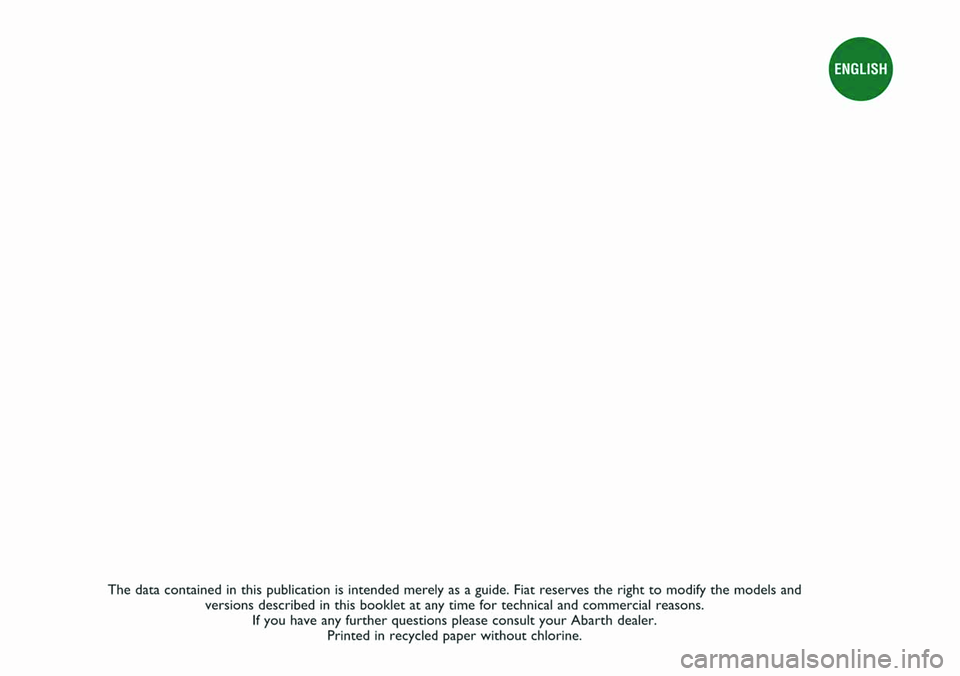 Abarth 500 2008 Owner handbook (in English) Abarth 500 2008 Owner handbook (in English)