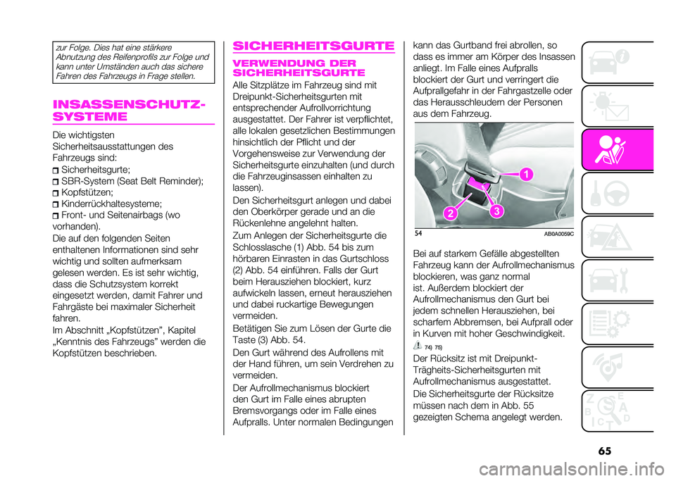 Abarth 500 2021  Betriebsanleitung (in German) �	���� �!����	� �+��	�
 ��� �	���	 �
��&���	��	
��������� ��	�
 ��	��%�	��3���%���
 ��� �!����	 ������� ����	� �?��
��&���	� ���"� ���
 �
