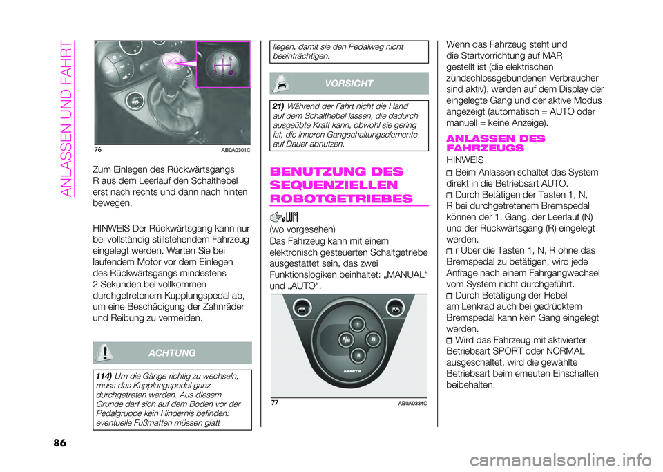 Abarth 500 2021  Betriebsanleitung (in German) ���)�/����*�)��?�)�+��!��-��>
��	 ��
���?��?�@�?�B�+
�6�� �*����	��	� ��	�
 �� �"��(�&���
�����
� ���
 ��	� �/�	�	�����% ��	� ��"������	��	�
�	��
�