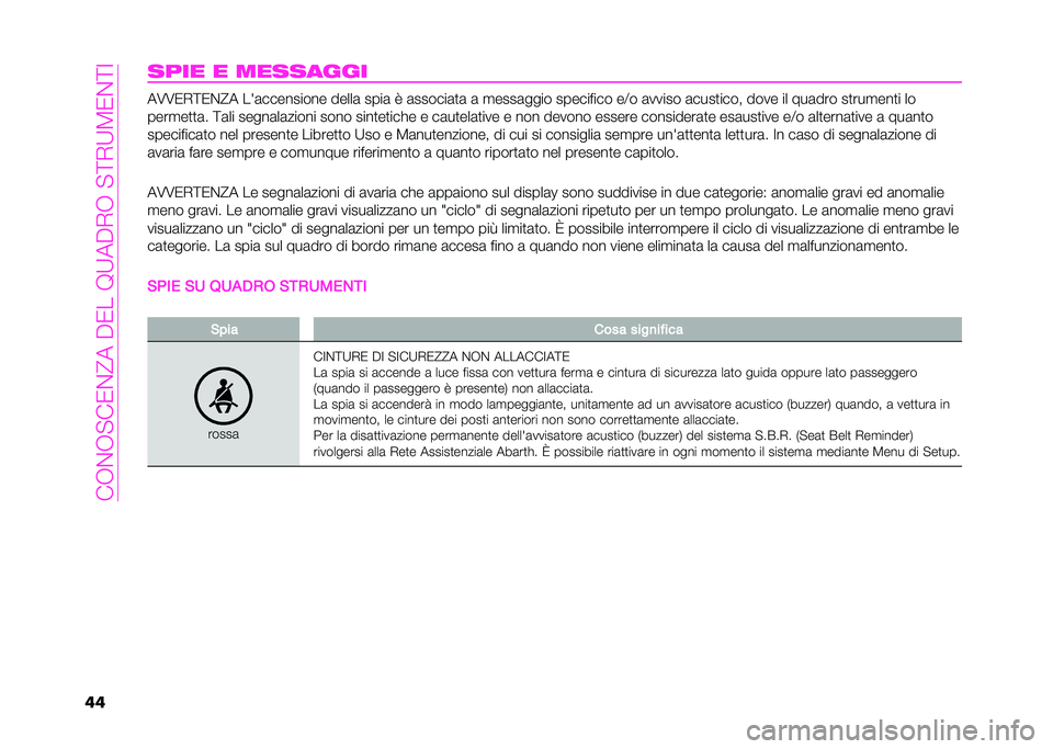 Abarth 500 2021  Libretto Uso Manutenzione (in Italian) ���+�%�+�#��-�%�>���6�-���7�:��6�)�+��#�=�)�:�@�-�%�=�
������ � �������� ��2�2�-�)�=�-�%�>� ��"�	��������� �����	 ����	 �3 �	������	�
�	 �	 �
����	�