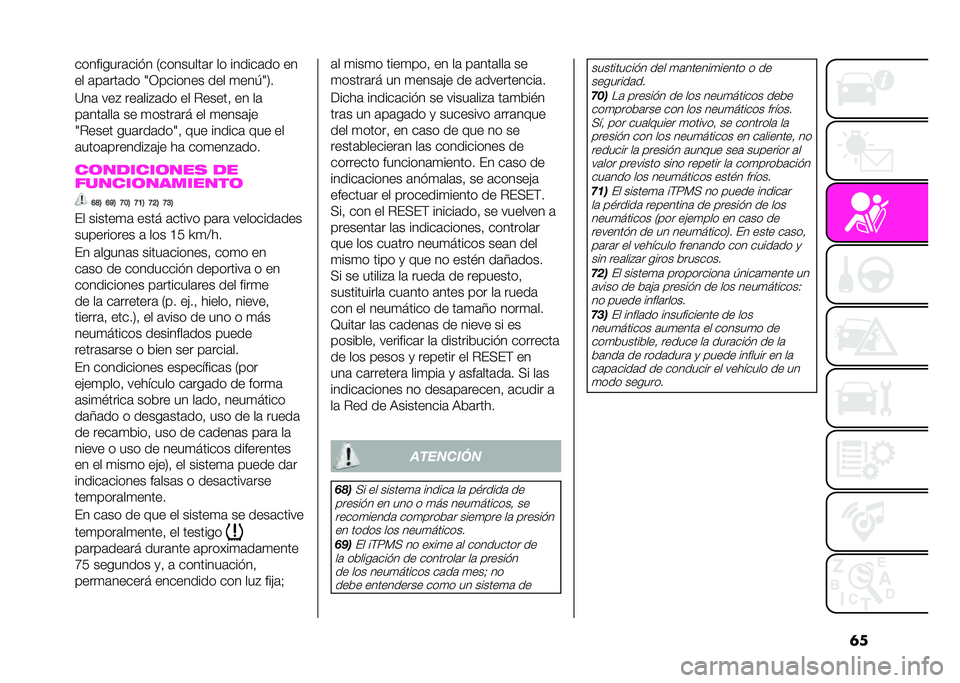 Abarth 500 2021  Manual de Empleo y Cuidado (in Spanish) �����������	���$� �0��������	� �� ������	�� ��
�� �	��	���	�� �Q�1������� ��� �
���/�Q�3�
�<��	 ���" ���	���"�	�� �� �.�����% �� �