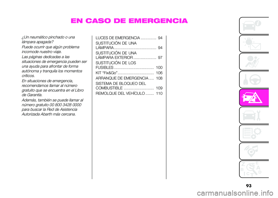 Abarth 500 2021  Manual de Empleo y Cuidado (in Spanish) �
�
�� ����	 �� ��
���������`�<� ����
����� ������	�� � ���	
���
��	��	 �	��	��	��	�a
�9���� ������� ��� �	���/� �������
�	�����
�