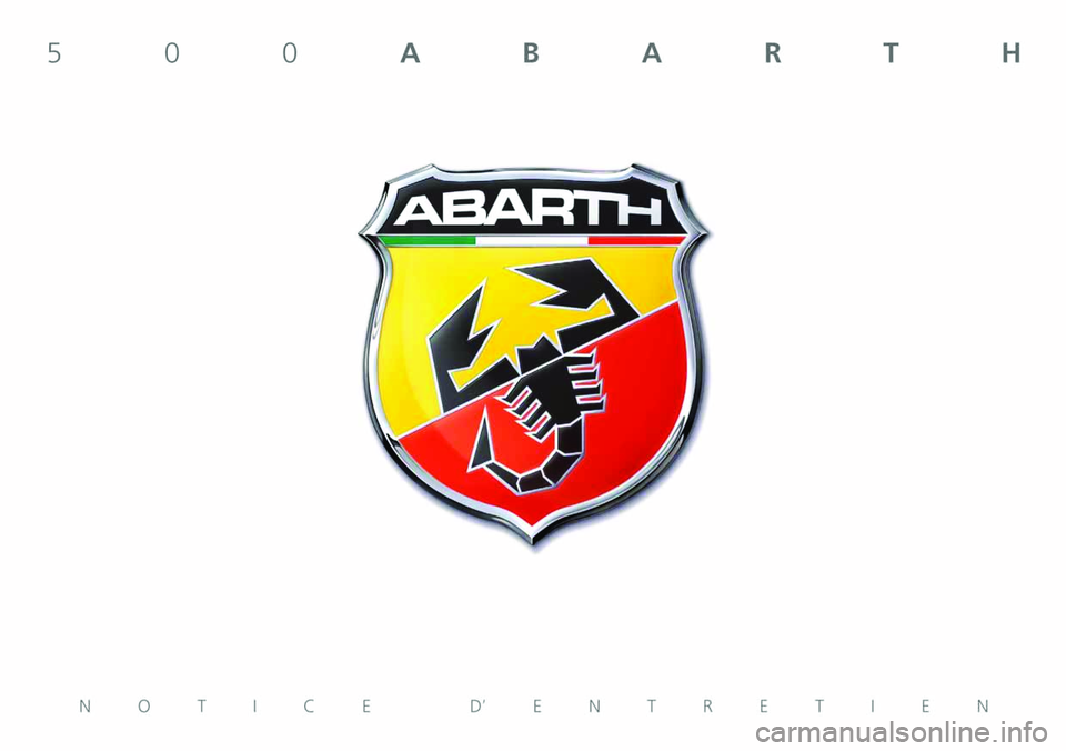 Abarth 500 2008  Notice dentretien (in French) 