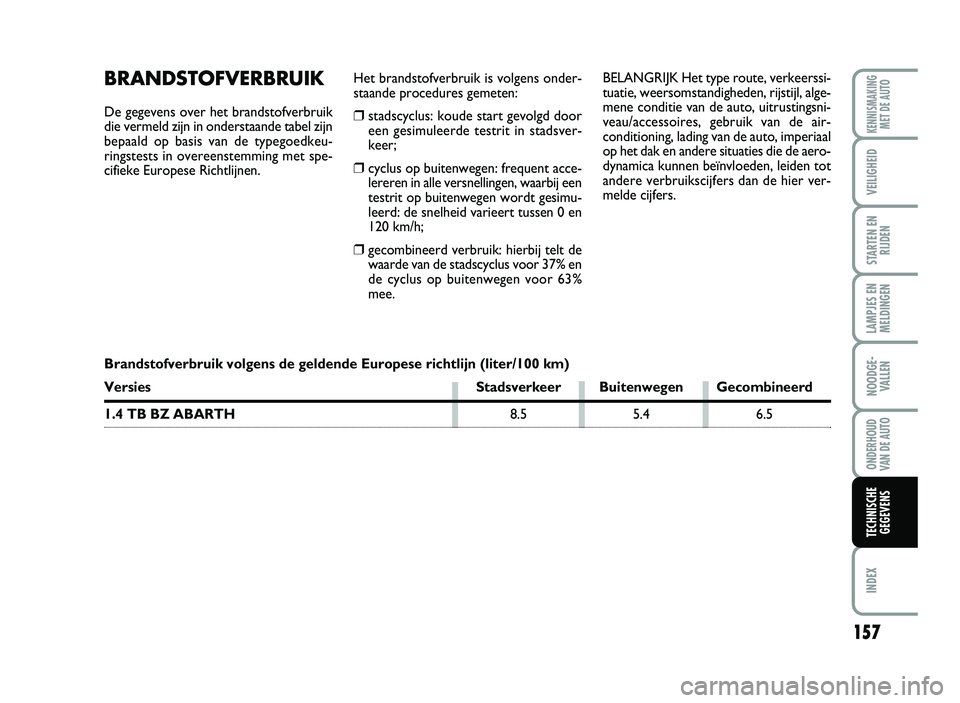 Abarth 500 2014 Instructieboek (in Dutch) Het brand sto fv e rb ruik is vo lgen s onde r\b
st aan de pro ced ures geme ten:
Abarth 500 2014 Instructieboek (in Dutch) Het brand sto fv e rb ruik is vo lgen s onde r\b
st aan de pro ced ures geme ten:
