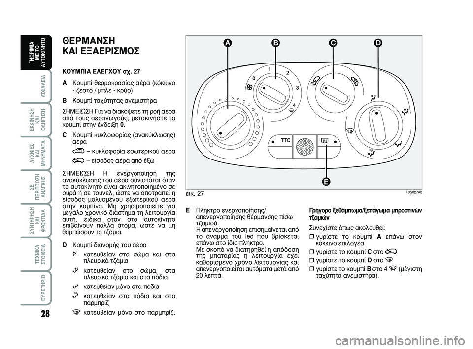 Abarth 500 2008  ΒΙΒΛΙΟ ΧΡΗΣΗΣ ΚΑΙ ΣΥΝΤΗΡΗΣΗΣ (in Greek) 28
∞™º∞§∂π∞
∂∫∫π¡∏™∏ 
∫∞π 
√¢∏°∏™∏
§ÀÃ¡π∂™ 
∫∞π
ª∏¡Àª∞Δ∞
™∂ 
¶∂ƒπ¶Δø™∏
∞¡∞°∫∏™
™À¡Δ∏ƒ∏™∏
