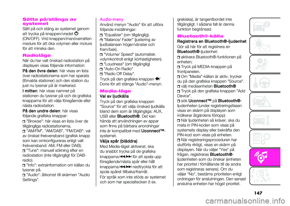 Abarth 500 2021  Drift- och underhållshandbok (in Swedish) ���
��5�$�$�" �9�:��,�$�5�)�*�" �"�/
�,�#�,�$��&��$
�9��	�	 ��  ��
� ��	��� �� ����	����	 �����
��	�	 �	���
�� ��  ��������������	
�*�,�-��,�:�:�.� ��