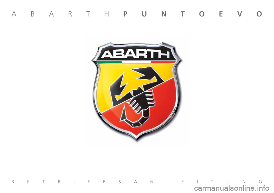 Abarth Punto Evo 2012  Betriebsanleitung (in German) 