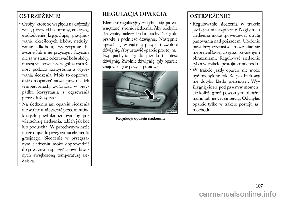 Lancia Flavia 2013 Instrukcja obsługi (in Polish) OSTRZEŻENIE!
• Osoby, które ze względu na dojrzaływiek, przewlekłe choroby, cukrzycę,
uszkodzenia kręgosłupa, przyjmo-
wanie określonych leków, naduży-
wanie alkoholu, wyczerpanie fi-
zyc Lancia Flavia 2013 Instrukcja obsługi (in Polish) OSTRZEŻENIE!
• Osoby, które ze względu na dojrzaływiek, przewlekłe choroby, cukrzycę,
uszkodzenia kręgosłupa, przyjmo-
wanie określonych leków, naduży-
wanie alkoholu, wyczerpanie fi-
zyc