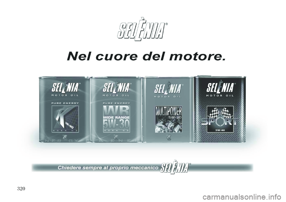 Lancia Thema 2011  Libretto Uso Manutenzione (in Italian) 320  