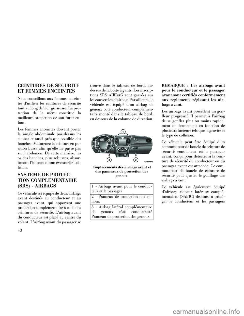 Lancia Thema 2014 Notice dentretien (in French) CEINTURES DE SECURITE
ET FEMMES ENCEINTES
Nous conseillons aux femmes encein-
tes dutiliser les ceintures de sécurité
tout au long de leur grossesse. La pro-
tection de la mère constitue la
meille Lancia Thema 2014 Notice dentretien (in French) CEINTURES DE SECURITE
ET FEMMES ENCEINTES
Nous conseillons aux femmes encein-
tes dutiliser les ceintures de sécurité
tout au long de leur grossesse. La pro-
tection de la mère constitue la
meille