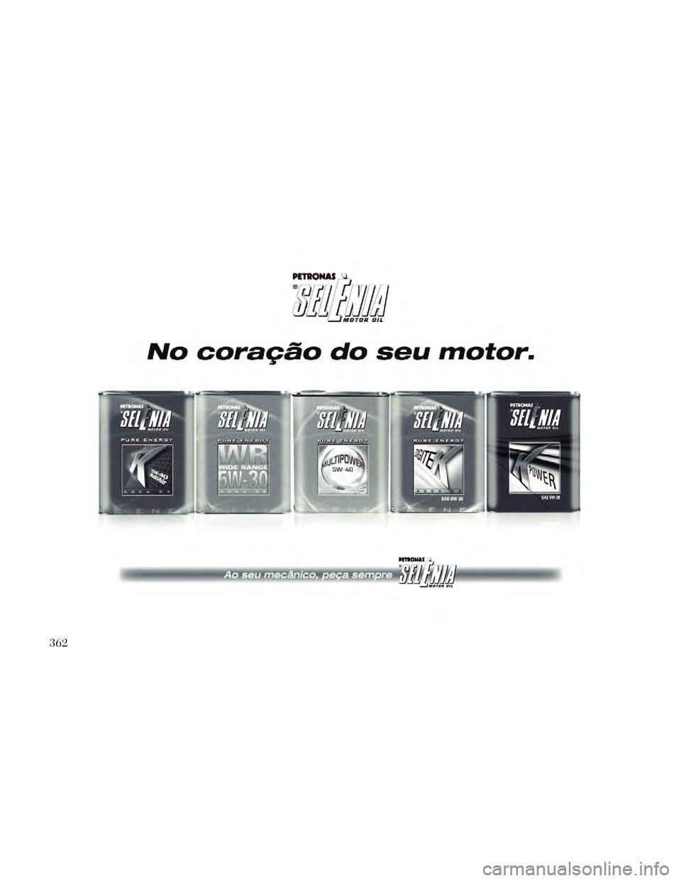 Lancia Thema 2014 Manual de Uso e Manutenção (in Portuguese) 362 Lancia Thema 2014 Manual de Uso e Manutenção (in Portuguese) 362