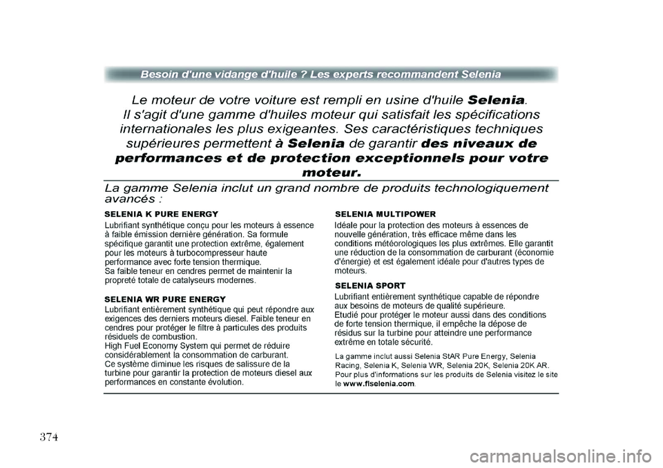 Lancia Voyager 2013  Notice dentretien (in French) 374  