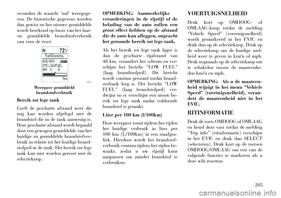 Lancia Voyager 2013 Instructieboek (in Dutch) seconden de waarde nul weergege-
ven. De historische gegevens worden
dan gewist en het nieuwe gemiddelde
wordt berekend op basis van het laat-
ste gemiddelde brandstofverbruik
van voor de reset.
Ber Lancia Voyager 2013 Instructieboek (in Dutch) seconden de waarde nul weergege-
ven. De historische gegevens worden
dan gewist en het nieuwe gemiddelde
wordt berekend op basis van het laat-
ste gemiddelde brandstofverbruik
van voor de reset.
Ber