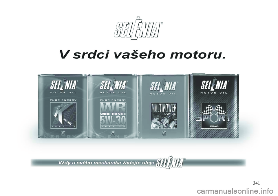 Lancia Voyager 2011  Návod k použití a údržbě (in Czech) 341  