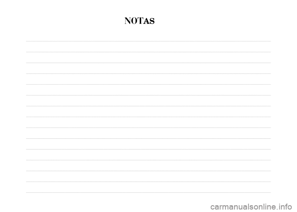 Lancia Ypsilon 2015 Manual de Empleo y Cuidado (in Spanish) NOTAS Lancia Ypsilon 2015 Manual de Empleo y Cuidado (in Spanish) NOTAS