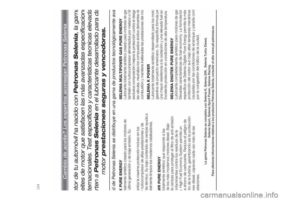 Lancia Ypsilon 2021 Manual de Empleo y Cuidado (in Spanish) 199 Lancia Ypsilon 2021 Manual de Empleo y Cuidado (in Spanish) 199