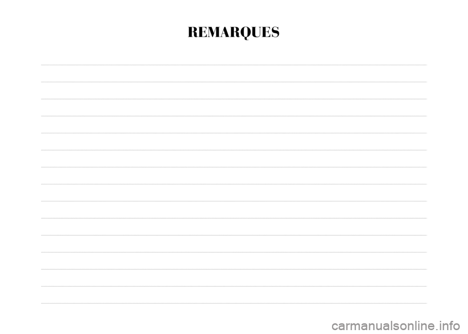 Lancia Ypsilon 2015 Notice dentretien (in French) REMARQUES Lancia Ypsilon 2015 Notice dentretien (in French) REMARQUES