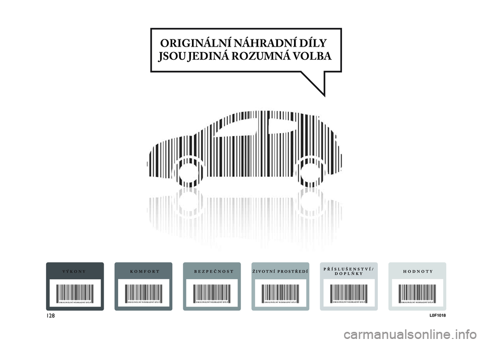 Lancia Ypsilon 2016  Návod k použití a údržbě (in Czech) 128L0F1018 