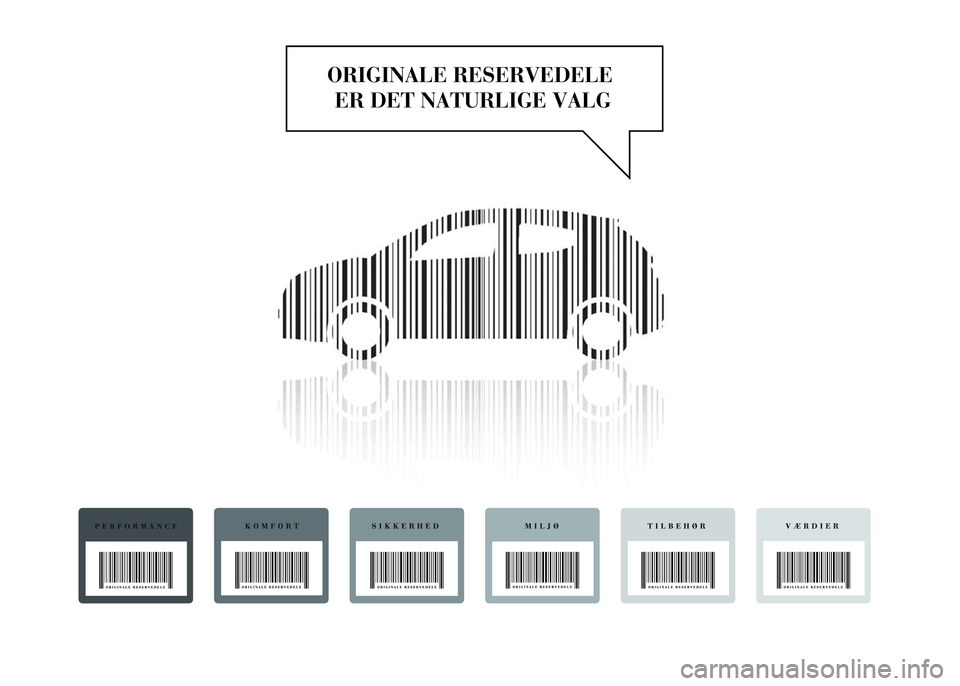 Lancia Ypsilon 2015 Brugs- og vedligeholdelsesvejledning (in Danish) Lancia Ypsilon 2015 Brugs- og vedligeholdelsesvejledning (in Danish)