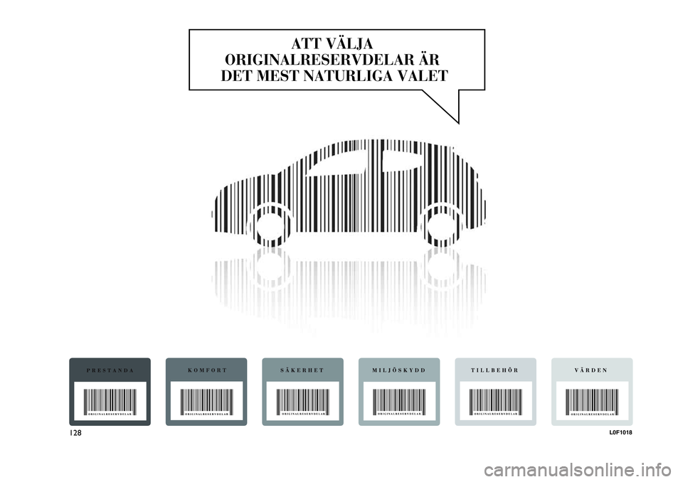 Lancia Ypsilon 2020  Drift- och underhållshandbok (in Swedish) 128L0F1018 