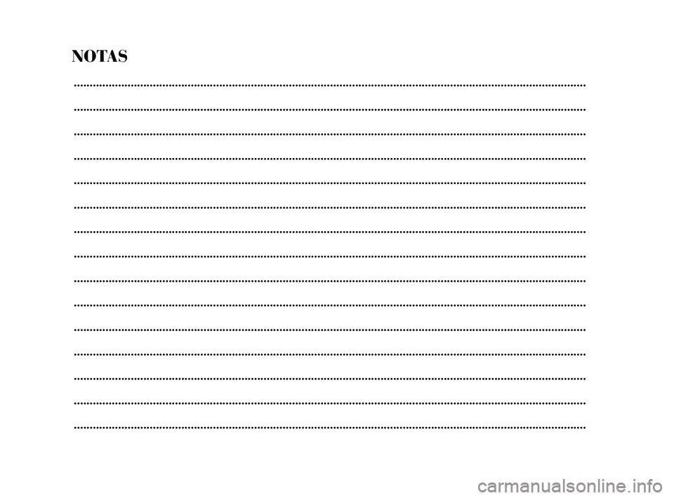 Lancia Delta 2015  Manual de Empleo y Cuidado (in Spanish) NOTAS
........................................................................\
..........................................................................................
.............................