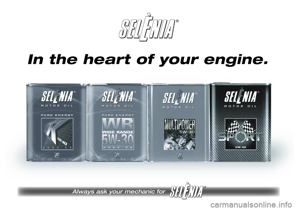 Lancia Delta 2012 Instrukcja obsługi (in Polish) ®
Always ask your mechanic for
®
In the heart of your engine. Lancia Delta 2012 Instrukcja obsługi (in Polish) ®
Always ask your mechanic for
®
In the heart of your engine.