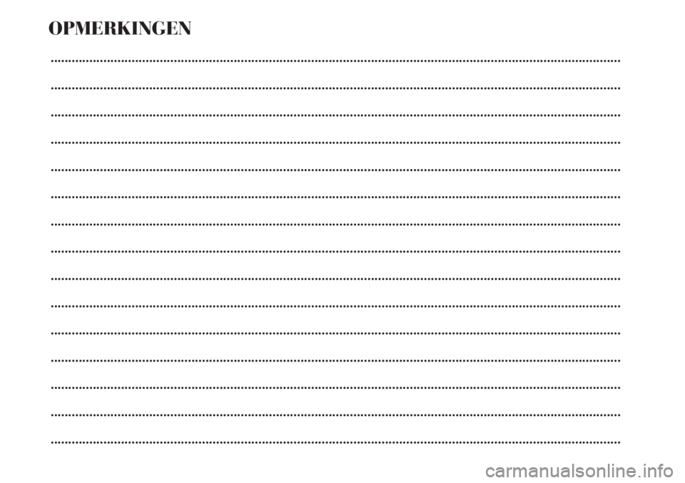 Lancia Musa 2010  Instructieboek (in Dutch) OPMERKINGEN
..................................................................................................................................................................
.........................