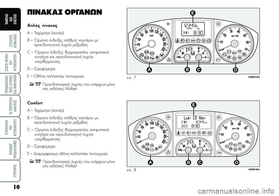Lancia Musa 2007  ΒΙΒΛΙΟ ΧΡΗΣΗΣ ΚΑΙ ΣΥΝΤΗΡΗΣΗΣ (in Greek) 10
ªYªKEYEª
Aª¼A¤EIAª
ª¿ªTH\fPHªH
TOY
AYTOKI\bHTOY
¦POEI¢O¦OIH�
TIKEª¤Y\f\bIEª
KAIMH\bYMATA
ªE¦EPI¦T¿ªH
A\bA¡KHª
ªY\bTHPHªH
TOY
AYTOKI\bHTOY
TE\f\bIKEª
¦PO¢IA¡PA¼Eª
