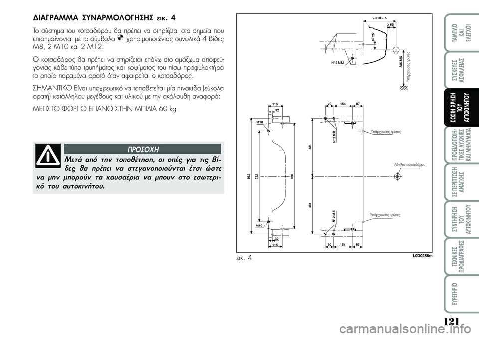 Lancia Musa 2007  ΒΙΒΛΙΟ ΧΡΗΣΗΣ ΚΑΙ ΣΥΝΤΗΡΗΣΗΣ (in Greek) 121
¦POEI¢O¦OIH�
TIKEª¤Y\f\bIEª
KAIMH\bYMATA
ªE¦EPI¦T¿ªH
A\bA¡KHª
ªY\bTHPHªH
TOY
AYTOKI\bHTOY
TE\f\bIKEª
¦PO¢IA¡PA¼Eª
EYPETHPIO
TAM¦¤O
KAI
E¤E¡\fOI
ªYªKEYEª
Aª¼A¤EIA