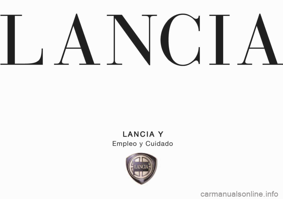 Lancia Ypsilon 2001  Manual de Empleo y Cuidado (in Spanish) 