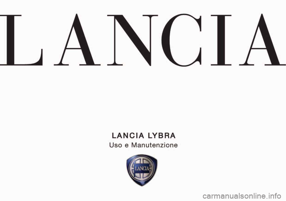 Lancia Lybra 2005  Libretto Uso Manutenzione (in Italian) 