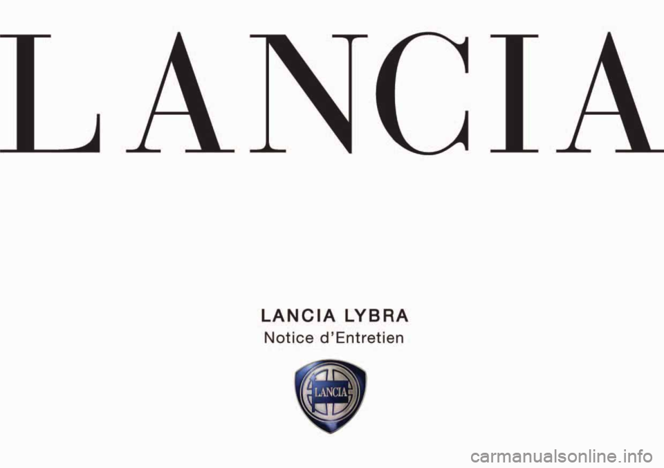 Lancia Lybra 2004  Notice dentretien (in French) 
