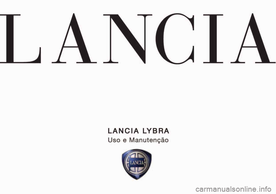 Lancia Lybra 2004  Manual de Uso e Manutenção (in Portuguese) 