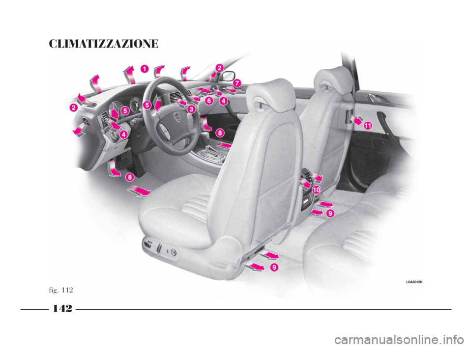 Lancia Thesis 2009 Libretto Uso Manutenzione (in Italian) 142
CLIMATIZZAZIONE
fig. 112
L0A6018b
142-193 Thesis ITA 10-10-2007 11:31 Pagina 142 Lancia Thesis 2009 Libretto Uso Manutenzione (in Italian) 142
CLIMATIZZAZIONE
fig. 112
L0A6018b
142-193 Thesis ITA 10-10-2007 11:31 Pagina 142