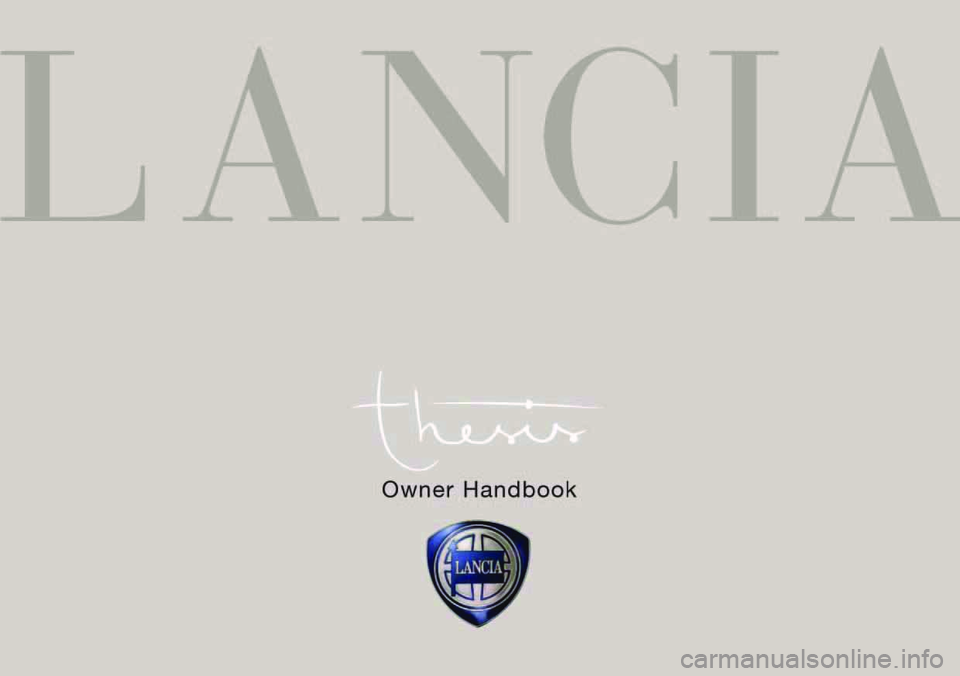 Lancia Thesis 2006  Owner handbook (in English) 