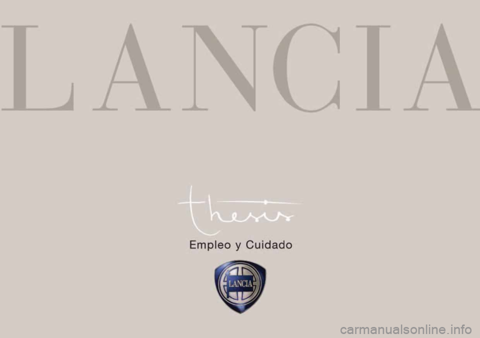 Lancia Thesis 2006  Manual de Empleo y Cuidado (in Spanish) 