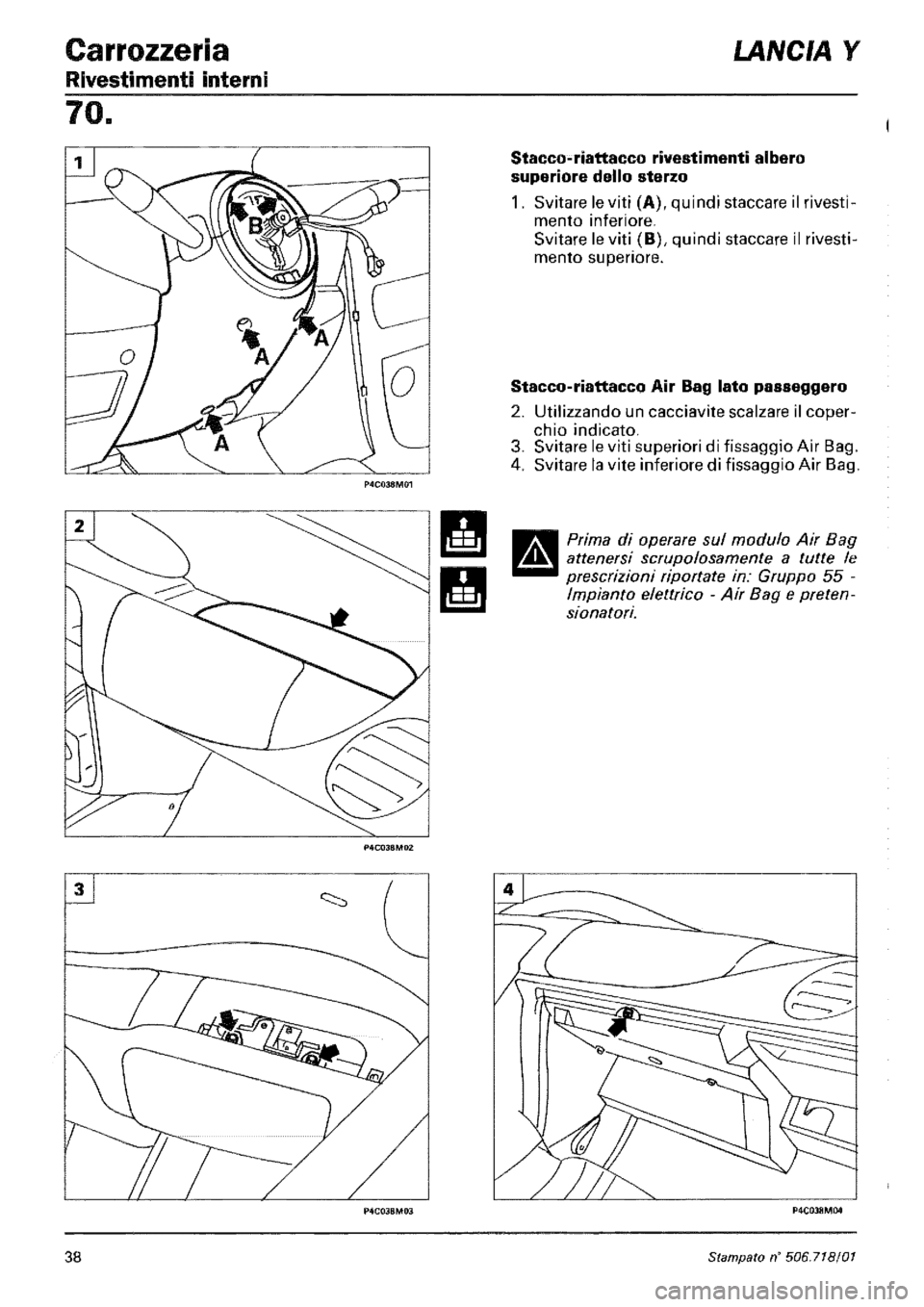 LANCIA Y 1997 Service Repair Manual LANCIA Y 1997 Service Repair Manual