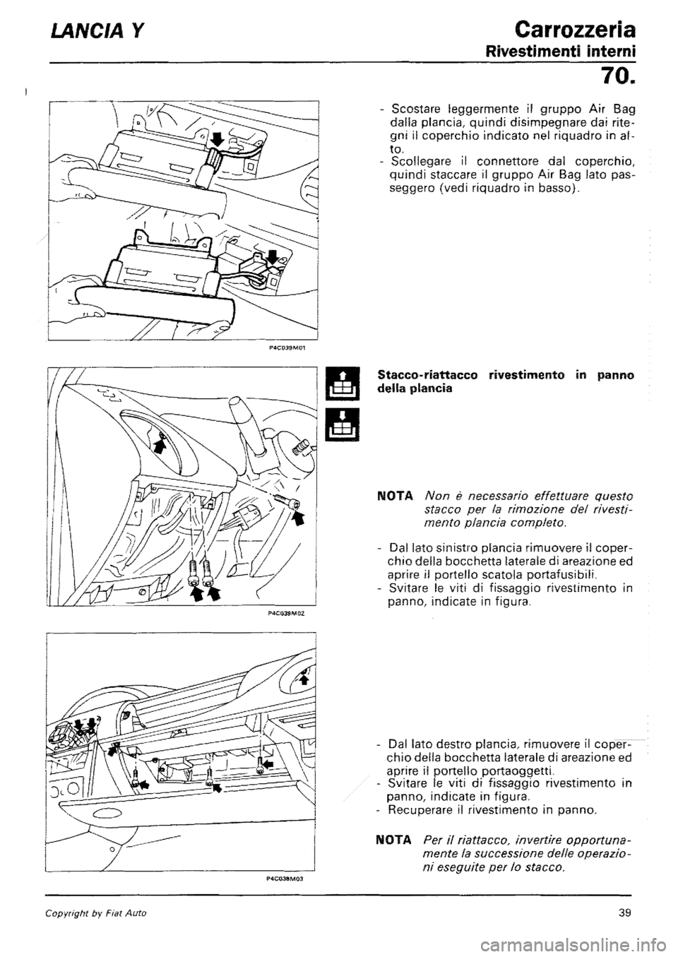 LANCIA Y 1997 Service Repair Manual LANCIA Y 1997 Service Repair Manual