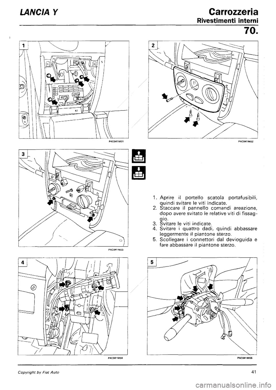 LANCIA Y 1997 Service Repair Manual LANCIA Y 1997 Service Repair Manual