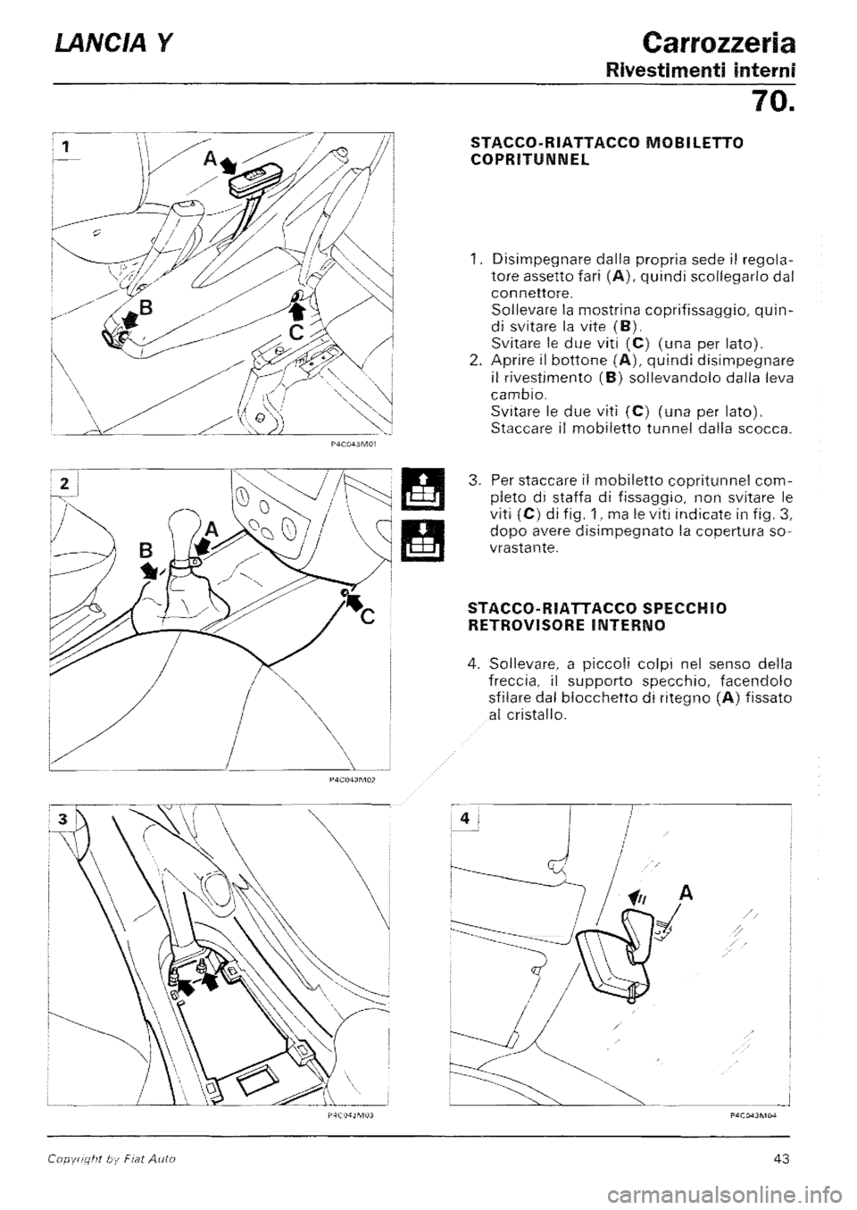LANCIA Y 1997 Service Repair Manual LANCIA Y 1997 Service Repair Manual
