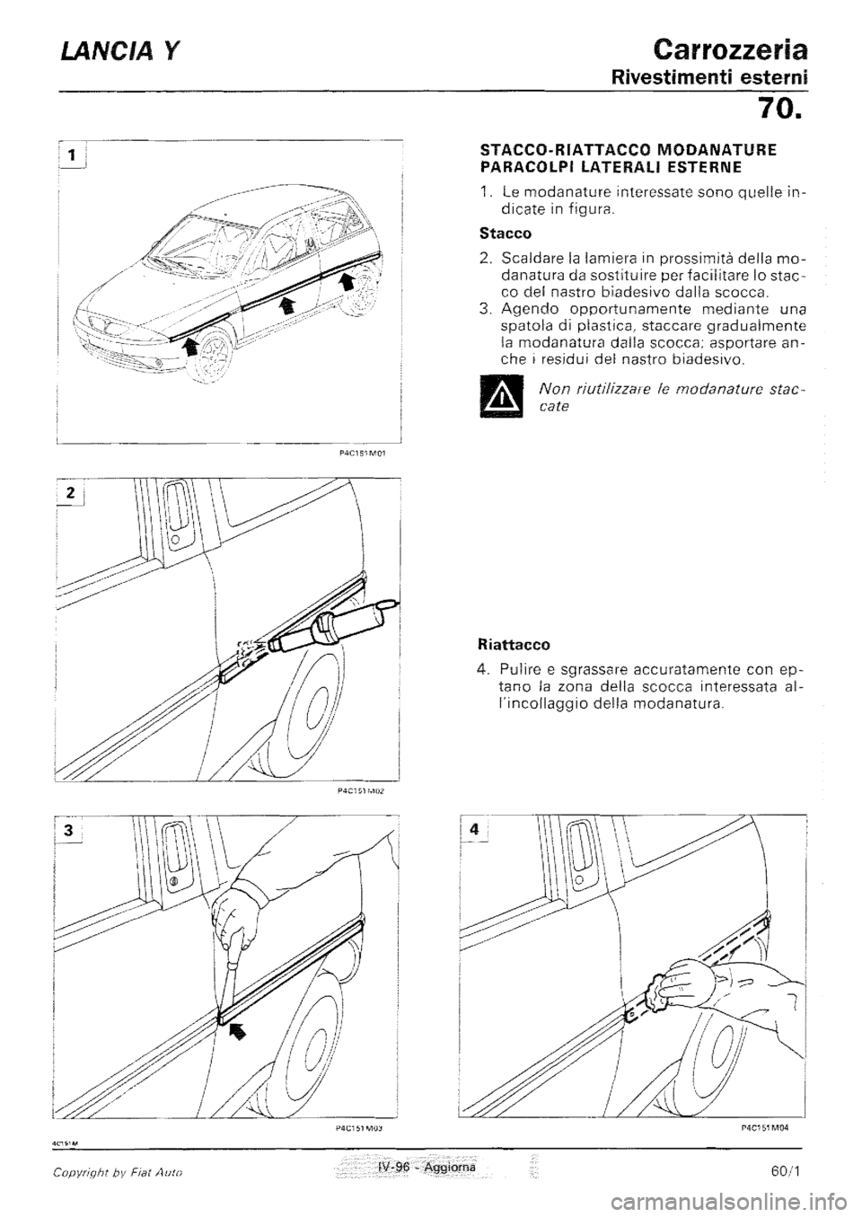 LANCIA Y 1997 Service Repair Manual LANCIA Y 1997 Service Repair Manual