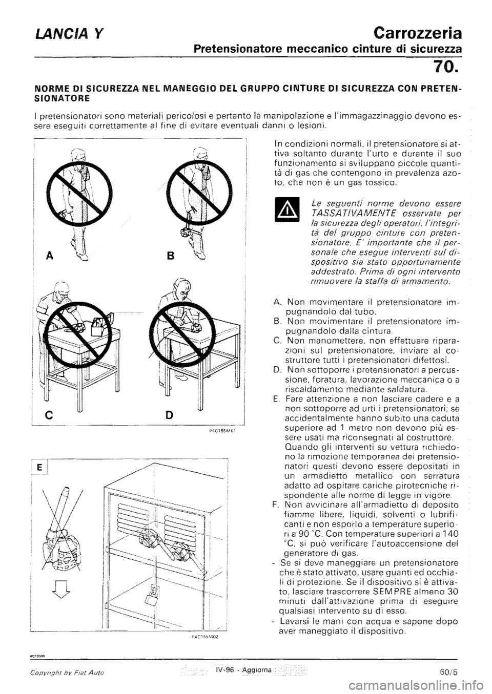 LANCIA Y 1997 Service Repair Manual LANCIA Y 1997 Service Repair Manual