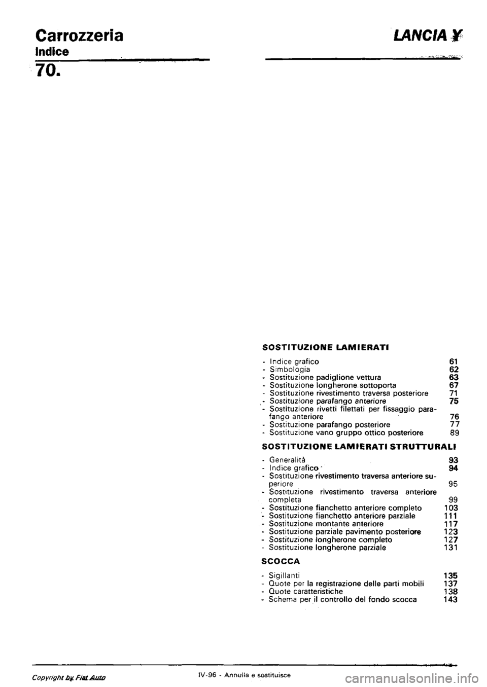 LANCIA Y 1997 Service Repair Manual LANCIA Y 1997 Service Repair Manual